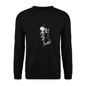 Lettre b - Sweat-shirt Unisexe - noir - Devant - Alina (178cm) & Michal (187cm)