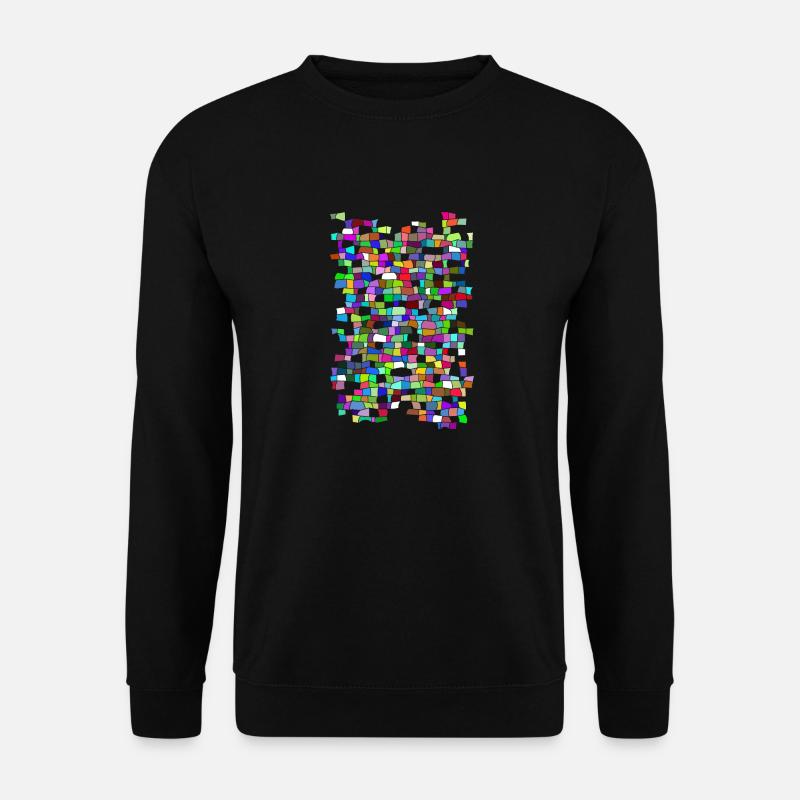 Buntglas Mosaik - Unisex Pullover - Schwarz