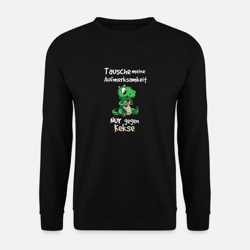 Small Crocodile Saying Design - Unisex Sweatshirt - black