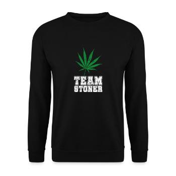 Team Stoner vintage white - Unisex Pullover - Schwarz - Vorne - Alina (178cm) & Michal (187cm)