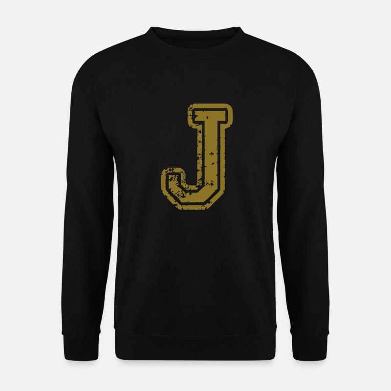 J - Buchstabe - Unisex Pullover - Schwarz