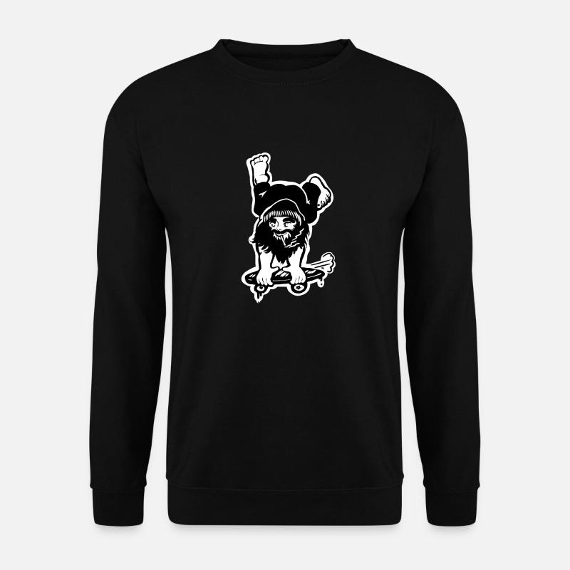 Skatender Zwerg - Unisex Pullover - Schwarz