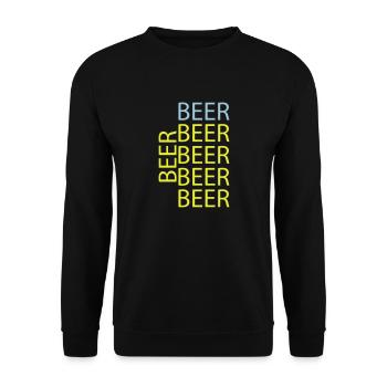 beer - Unisex Pullover - Schwarz - Vorne - Alina (178cm) & Michal (187cm)