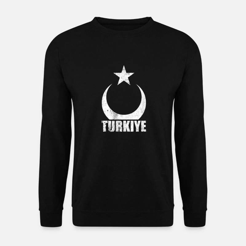 Halbmond Stern Türkei - Unisex Pullover - Schwarz