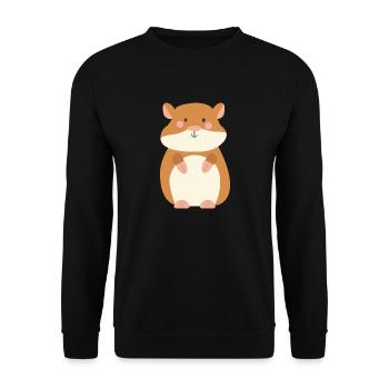 hamster - Sweat-shirt Unisexe - noir - Devant - Alina (178cm) & Michal (187cm)