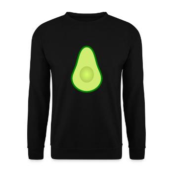 Avocado ohne Kern Design zum personalisieren - Unisex Pullover - Schwarz - Vorne - Alina (178cm) & Michal (187cm)