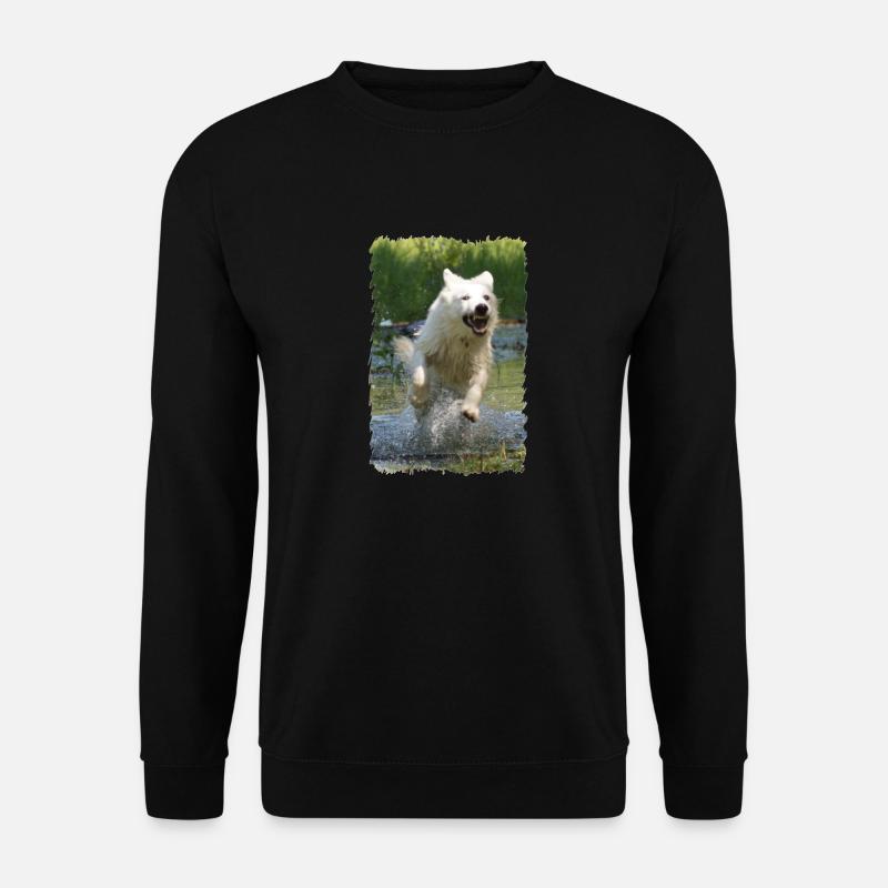 White Shepherd Dog - Unisex Sweatshirt - black