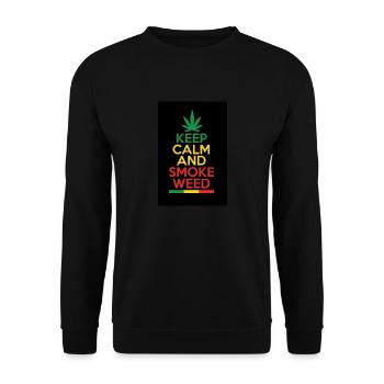Smoke Weed - Unisex Pullover - Schwarz - Vorne - Alina (178cm) & Michal (187cm)