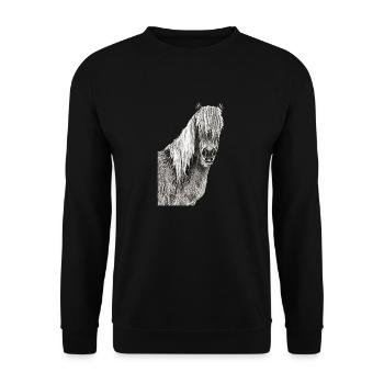 Horses horse horse head rider horse sayings - Unisex Sweatshirt - black - Front - Alina (178cm) & Michal (187cm)