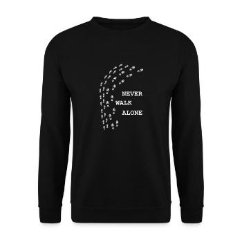 never walk alone - Unisex Sweatshirt - black - Front - Alina (178cm) & Michal (187cm)