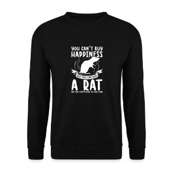 Rat Pet | Rodent House Rat Animals Gift - Unisex Sweatshirt - black - Front - Alina (178cm) & Michal (187cm)