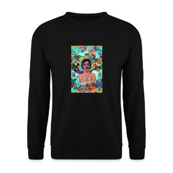 charly and graffiti - Unisex Sweatshirt - black - Front - Alina (178cm) & Michal (187cm)