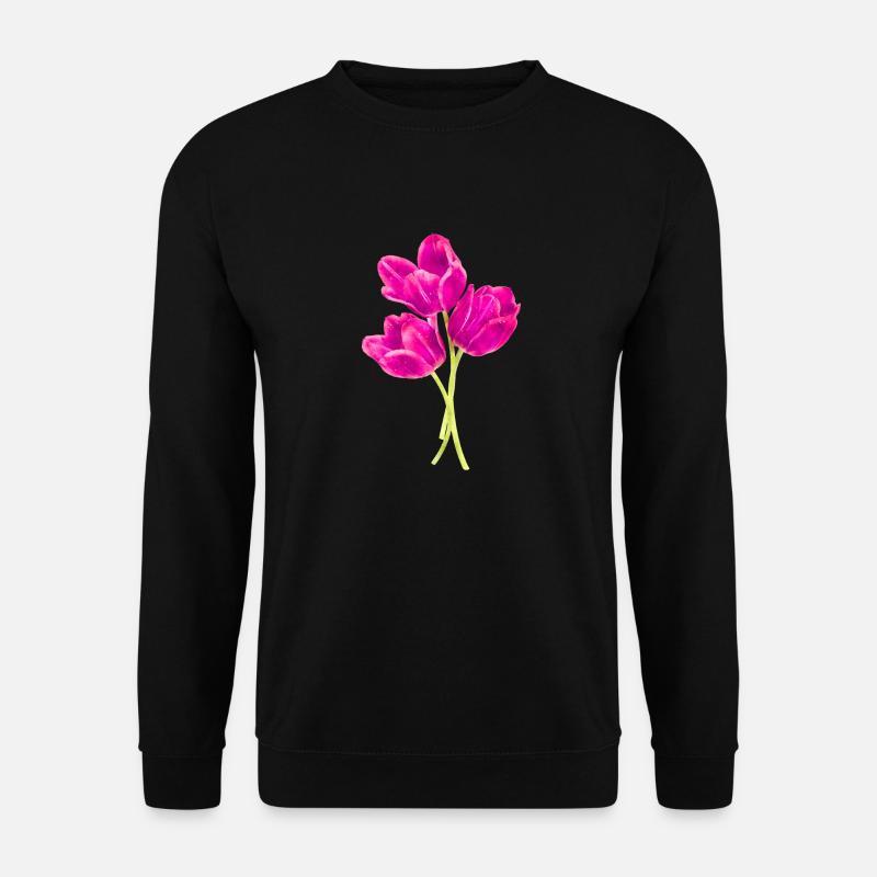 Watercolors Flowers Spring Spring Beginning Tulip - Unisex Sweatshirt - black