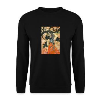 Rabe Hexe Herbst Palette - Unisex Pullover - Schwarz - Vorne - Alina (178cm) & Michal (187cm)