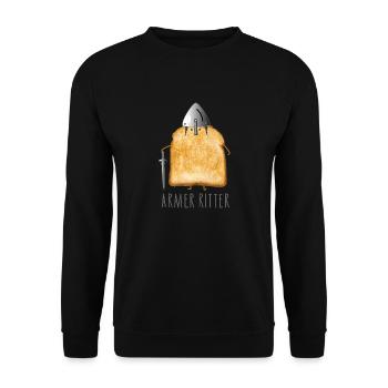 Pauvre chevalier - Sweat-shirt Unisexe - noir - Devant - Alina (178cm) & Michal (187cm)