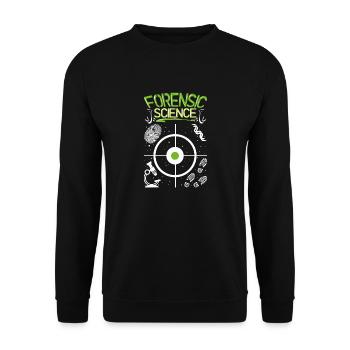 Scène de crime Forensic Science science cadeau forensique - Sweat-shirt Unisexe - noir - Devant - Alina (178cm) & Michal (187cm)