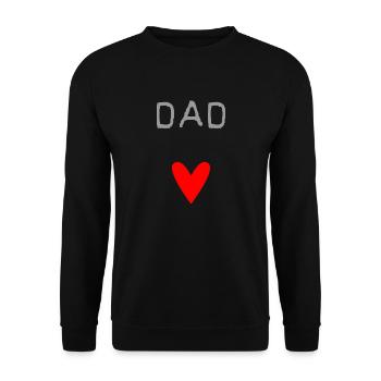 FATHER'S DAY. HAPPY BIRTHDAY DAD. dad. Happy birthday - Unisex Sweatshirt - black - Front - Alina (178cm) & Michal (187cm)
