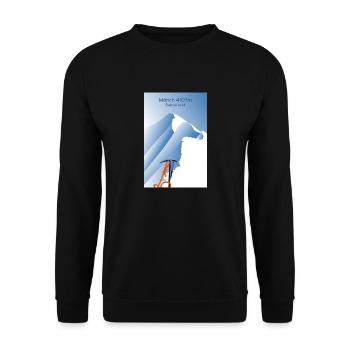 Affiche des Alpes Mönch Suisse Alpinisme piolet - Sweat-shirt Unisexe - noir - Devant - Alina (178cm) & Michal (187cm)