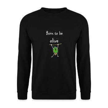 olive - Sweat-shirt Unisexe - noir - Devant - Alina (178cm) & Michal (187cm)