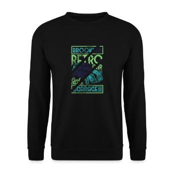 Retro Classic Garage - Sweat-shirt Unisexe - noir - Devant - Alina (178cm) & Michal (187cm)