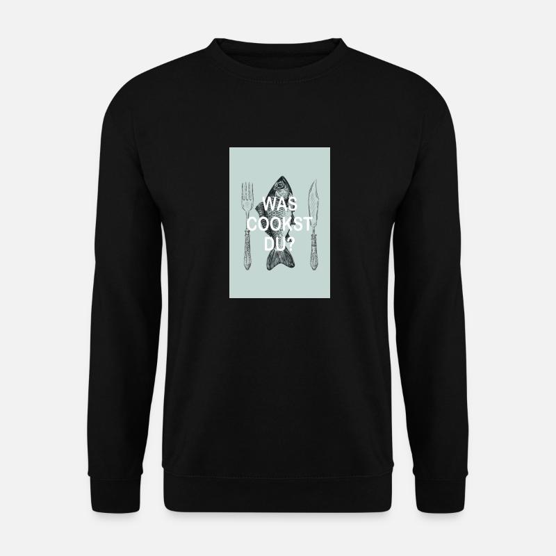 was cookst du? - Unisex Pullover - Schwarz
