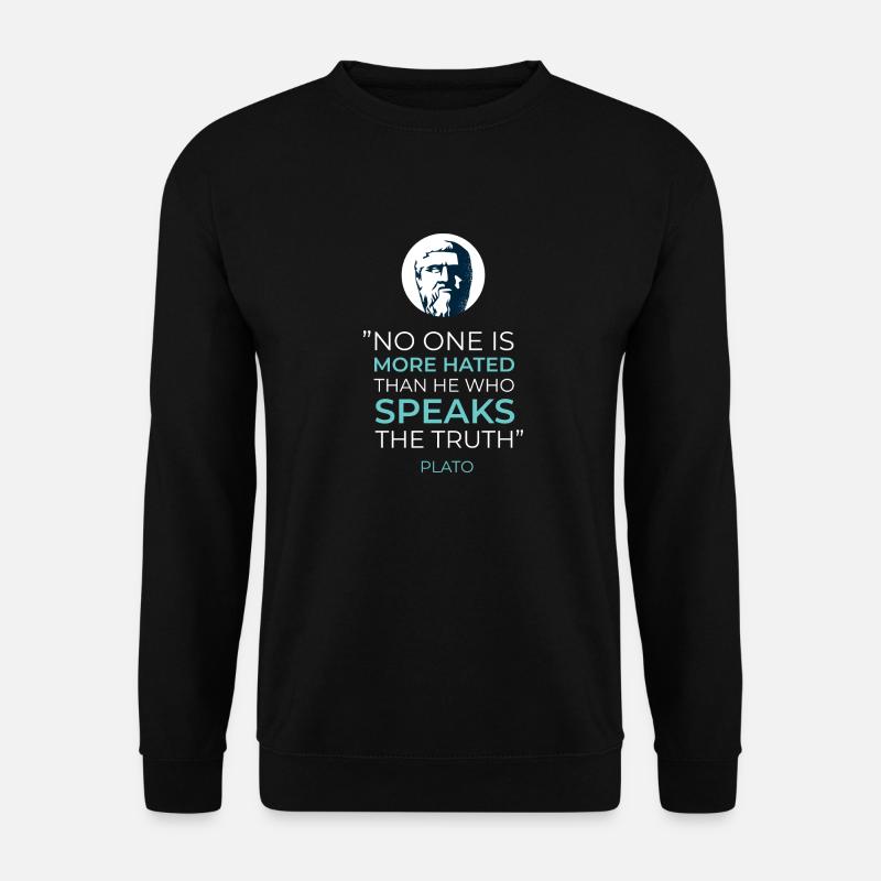 Plato Platon griechischer Philosoph Spruch Antike - Unisex Pullover - Schwarz