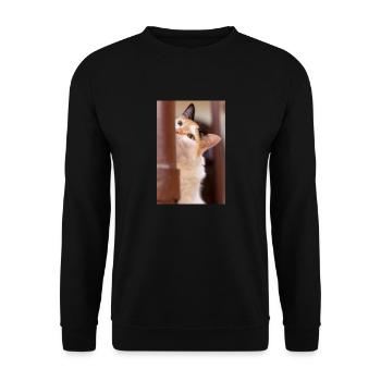 Die Katze - Unisex Pullover - Schwarz - Vorne - Alina (178cm) & Michal (187cm)