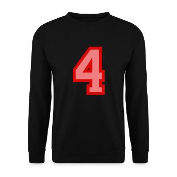 Cool Retro Retrostyle Jersey Number Back Number - Unisex Sweatshirt - black - Front - Alina (178cm) & Michal (187cm)