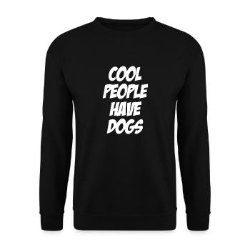 Les gens cool ont des chiens - Sweat-shirt Unisexe - noir - Devant - Alina (178cm) & Michal (187cm)
