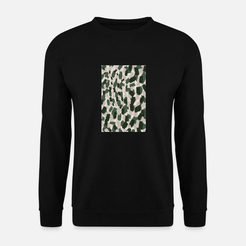Thick Green Strokes Pattern - Unisex Sweatshirt - black