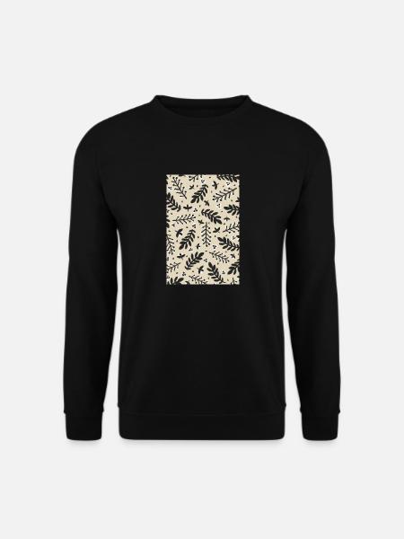 Floral Beige Pattern - Unisex Pullover - Schwarz