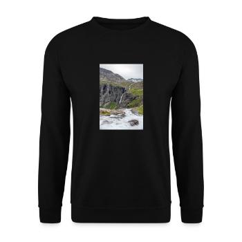 Trollstigen Tverelva Stigfossen Trollstigen - Unisex Pullover - Schwarz - Vorne - Alina (178cm) & Michal (187cm)