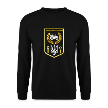 Agricultural Division - Unisex Pullover - Schwarz - Vorne - Alina (178cm) & Michal (187cm)