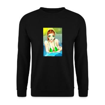 swimming pool - Sweat-shirt Unisexe - noir - Devant - Alina (178cm) & Michal (187cm)