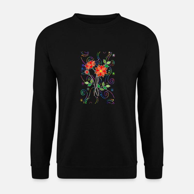Blumen - Unisex Pullover - Schwarz