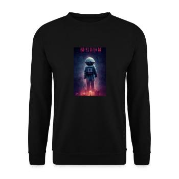 Japanese Film Poster Astronaut - Unisex Sweatshirt - black - Front - Alina (178cm) & Michal (187cm)
