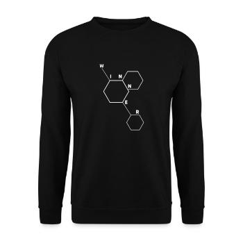 Winner-Molekül - Unisex Pullover - Schwarz - Vorne - Alina (178cm) & Michal (187cm)