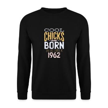 October 1962 - 60th Birthday Gift. Legend. - Unisex Sweatshirt - black - Front - Alina (178cm) & Michal (187cm)