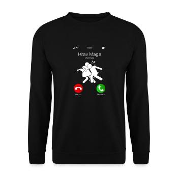 Krav Maga Appel - Sweat-shirt Unisexe - noir - Devant - Alina (178cm) & Michal (187cm)