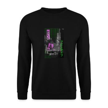 Ready To Party? Nightlife Tokio Japan - Unisex Pullover - Schwarz - Vorne - Alina (178cm) & Michal (187cm)