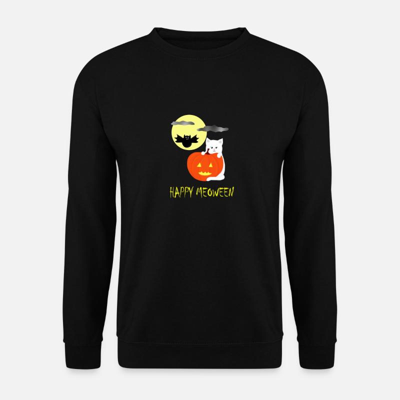 Happy Meoween - Unisex Pullover - Schwarz