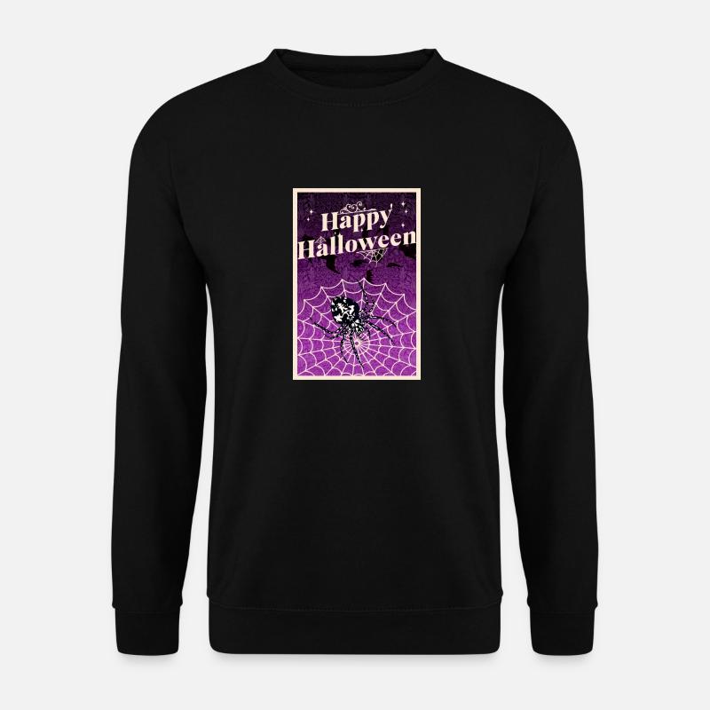 Season s Spider Creepings Halloween - Unisex Pullover - Schwarz