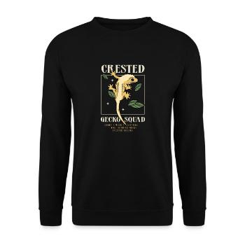 Crested Geckos Cute Lizard Tropic Animal Reptiles - Unisex Sweatshirt - black - Front - Alina (178cm) & Michal (187cm)