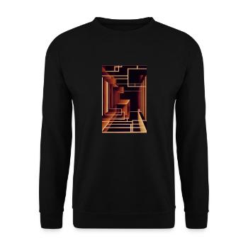Abstract Minimalism - Unisex Pullover - Schwarz - Vorne - Alina (178cm) & Michal (187cm)