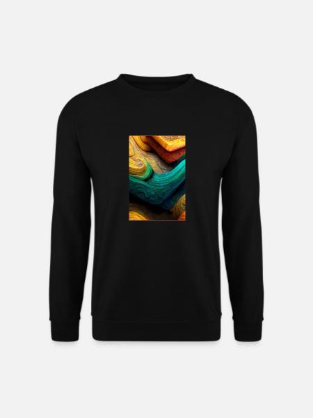 Abstract 3D Surface Background - Unisex Pullover - Schwarz