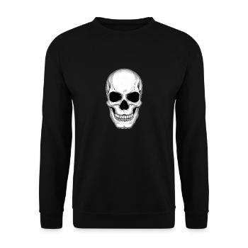 Totenkopf Skull Totenschädel Schädel Illustration - Unisex Sweatshirt - black - Front - Alina (178cm) & Michal (187cm)