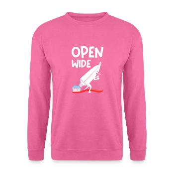 Open Wide - Unisex Sweatshirt - pink - Front