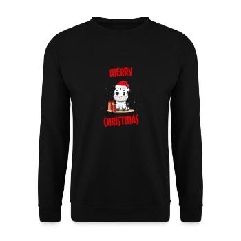 Noël avec zèbre et chapeau de Noël - Sweat-shirt Unisexe - noir - Devant - Alina (178cm) & Michal (187cm)