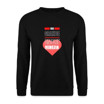 Mio grande amore Venezia - Unisex Pullover - Schwarz - Vorne - Alina (178cm) & Michal (187cm)