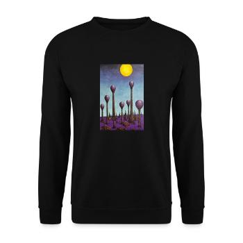 Forêt de champignons - Sweat-shirt Unisexe - noir - Devant - Alina (178cm) & Michal (187cm)